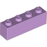 Деталь Лего Кубик 1 х 4 Цвет Лавандовый