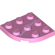 Деталь Лего Пластина Круглая Угол 3 х 3 Цвет Ярко-Розовый
