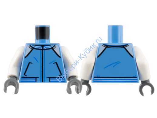 Деталь Лего Торс С Рисунком Цвет Голубой
