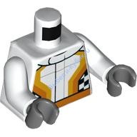 Деталь Лего Торс С Рисунком Цвет Белый