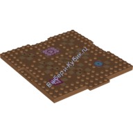 Деталь Лего Кубик Модифицированный 16 х 16 С 1 х 4 Выемкой И С 1 х 4 Пластиной С Рисунком Цвет Карамельный
