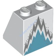 Деталь Лего Скос 65 2 х 2 х 2 С Рисунком Цвет Белый