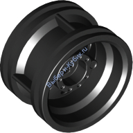 Деталь Лего Диск 30.4 Мм D х 20 Мм Без Пин Отверстий И С Усиленным Ободом Цвет Черный