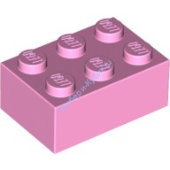Деталь Лего Кубик 2 х 3 Цвет Ярко-Розовый