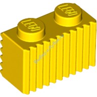 Деталь Лего Кубик Модифицированный 1 х 2 Профилированный Цвет Желтый