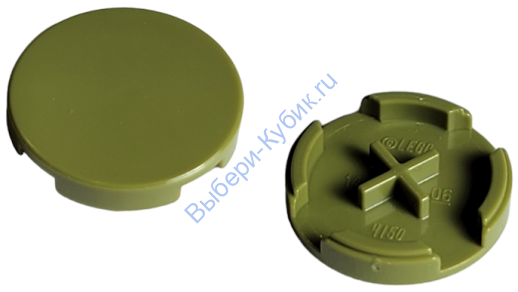 Деталь Лего Плитка Круглая 2 х 2 Цвет Оливковый Зеленый 