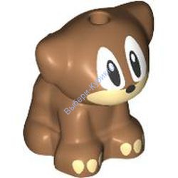 Деталь Лего Собака Щенок С Коричневой Мордочкой Цвет Карамельный