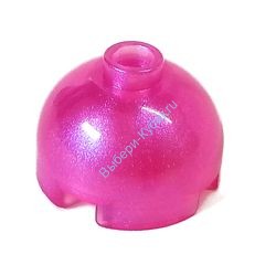 Деталь Лего Кубик Круглый 2 х 2 Верх Купола Цвет Прозрачно-Темно-Розовый Сатин