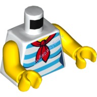 Деталь Лего Торс С Рисунком Цвет Белый