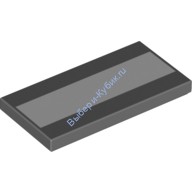 Деталь Лего Плитка 2 х 4 С Рисунком Цвет Темно-Серый