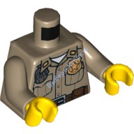 Деталь Лего Торс С Рисунком Цвет Темно-Песочный