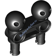 Деталь Лего Техник Пин Коннектор Перпендикулярный 3L Цвет Черный