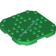 Деталь Лего Пластина 8 x 8 с закругленными углами и 4 ножками Цвет Зеленый