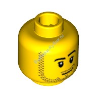 Деталь Лего Голова Минифигурки Мужская Цвет Желтый