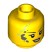 Деталь Лего Голова Минифигурки Двусторонняя Женская Цвет Желтый