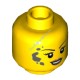 Деталь Лего Голова Минифигурки Двусторонняя Женская Цвет Желтый