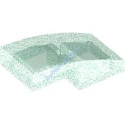 Деталь Лего Скос Закругленный 2 х 1 Без Штырьков Цвет Прозрачно-Голубой Сатин