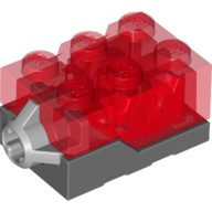 Кубик Светящийся 2 х 3 х 1 1/3 С Прозрачной Красной Крышкой И Красным Led Светодиоидом, Цвет: ТЕМНО-СЕРЫЙ