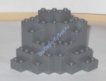 Деталь Лего Камень / Кристалл Панель 8 х 8 х 6 Цвет Темно-Серый