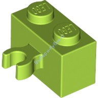 Деталь Лего Кубик Модифицированный 1 х 2 С Вертикальной Защелкой Цвет Лайм