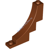 Деталь Лего Арка 1 х 5 х 4 Обратная Цвет Коричневый