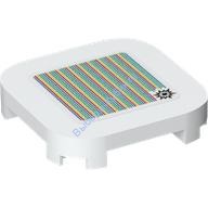 Деталь Лего Плитка Модифицированная 4 х 4 С Закругленными Углами И 4 Подставками С Рисунком Цвет Белый