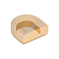 Деталь Лего Плитка 1 х 1 Полукруг Цвет Прозрачно-Оранжевый