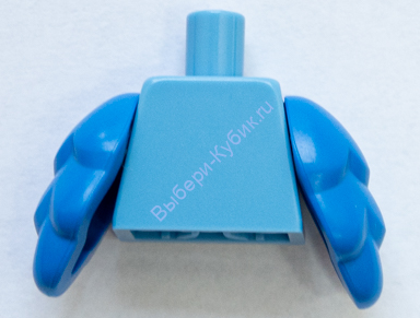 Деталь Лего Торс Без Рисунка Цвет Голубой