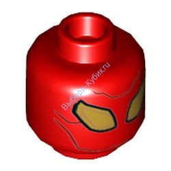 Деталь Лего Голова Минифигурки Двухсторонняя Цвет Красный