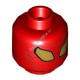 Деталь Лего Голова Минифигурки Двухсторонняя Цвет Красный