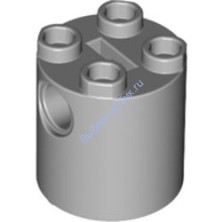 Деталь Лего Кубик Круглый 2 х 2 х 2 Тело Робота - С 'X' Креплением Под Ось И '+' Ориентацией Цвет Светло-Серый