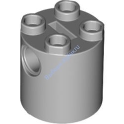 Деталь Лего Кубик Круглый 2 х 2 х 2 Тело Робота - С 'X' Креплением Под Ось И '+' Ориентацией Цвет Светло-Серый
