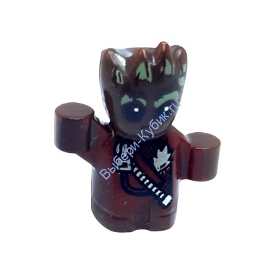 Деталь Аналог Совместимый С Лего Грут Цвет Коричневый