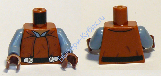 Деталь Лего Торс С Рисунком Капитана Панаки Цвет Темно-Оранжевый