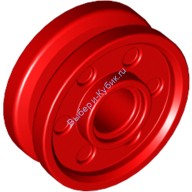 Деталь Лего Диск 18 Мм D х 8 Мм С Поддельными Болтами И Глубокими Спицами С Внутренним Кольцом Цвет Красный