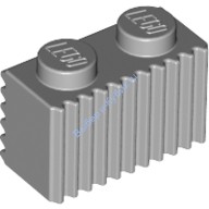 Деталь Лего Кубик Модифицированный 1 х 2 Профилированный Цвет Светло-Серый