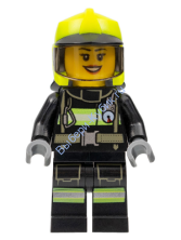 Минифигурка Лего Сити Пожарный Девушка