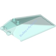 Деталь Лего Лобовое Стекло 8 х 4 х 2 С 2 Штырьками И Ручкой Цвет Прозрачно-Голубой