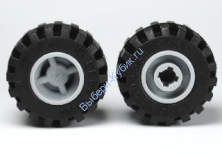  Детали Лего Колесо Диаметром 11 мм x 12 мм Цвет Светло Серый