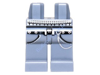 Деталь Лего Ноги С Рисунком Цвет Песочно-Голубой