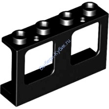 Деталь Лего Окно 1 х 4 х 2 С Отверстием Сверху И Снизу Под Стекло Цвет 