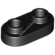 Деталь Лего Пластина 1 х 2 Закругленная С 2 Штырьками Цвет Черный