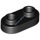 Деталь Лего Пластина 1 х 2 Закругленная С 2 Штырьками Цвет Черный