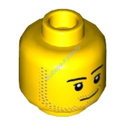 Деталь Лего Голова Минифигурки Мужская Цвет Желтый
