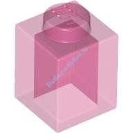 Деталь Лего Кубик 1 х 1 Цвет Прозрачно-Розовый