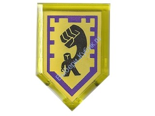 Деталь Лего Плитка Модифицированная 2 х 3 Пятиугольная С Рисунком Цвет Прозрачно-Желтый