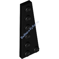 Деталь Лего Пластина Клин 6 х 2 Правая Цвет Черный