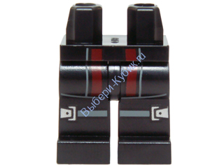 Деталь Лего Ноги С Рисунком Цвет Черный