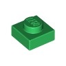 Деталь Лего Пластина 1 х 1 Цвет Зеленый