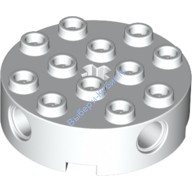 Деталь Лего Техник Кубик Круглый 4 х 4 Цвет Белый